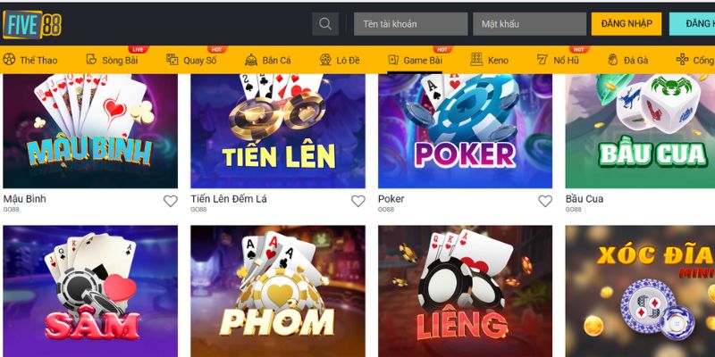 Khám phá bộ sưu tập game bài được ưa chuộng nhất