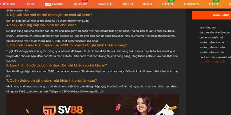 Tổng hợp FAQ về nhà cái